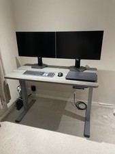 FlexiSpot Standing Desk 120x60cm. Wood Grey. Metal Legs. Fully Functional Used