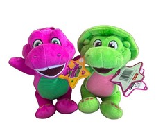 Fisher Price Barney s World 8.5-Inch Plush Barney And Baby Bop