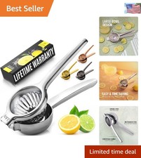 Large Heavy Duty Stainless Steel Lemon Squeezer - Perfect for All Citrus Fruits