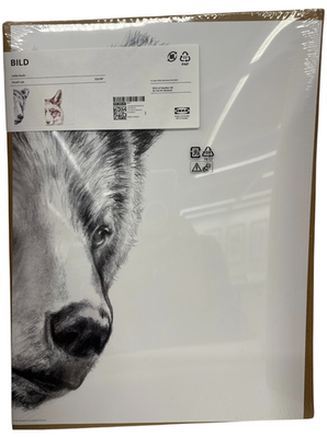 New IKEA BILD Poster Bear and Fox 31x41 cm (12x16 