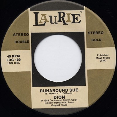 Dion / Dion & The Belmonts - Runaround Sue / I Wonder Why (7'' Single)