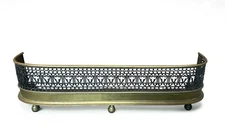 Antique Fireplace Brass Fire Fender  Surround  - Country House Interior