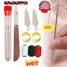 37PCS Sewing Tool Set,Needles Thread Hand Repair Tools,Portable Sewing Kit~