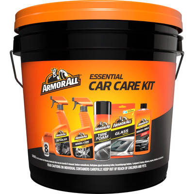 Armor All 8-Piece Car Cleaning Kit   Interior & Exterior Detailing Set with Buck