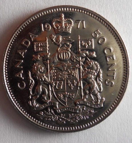 1971 CANADA 50 CENTS - AU/UNC PROOF LIKE Coin - Lot #M17