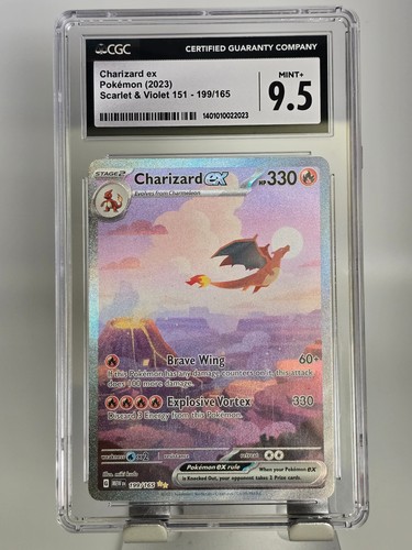 2023 POKEMON SCARLET & VIOLET 151 #199/165 CHARIZARD EX CGC 9.5