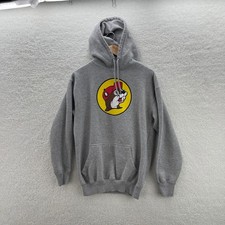 Bucees Hoodie Mens Small Gray Pullover Sweatshirt Sweater Gas Station Highway