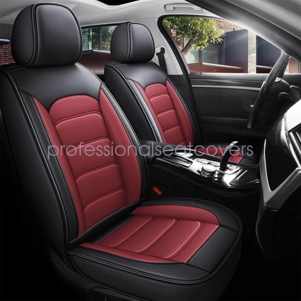 Fit For BMW Luxury Car Seat Covers Leather 5-Seats Full Set Front & Rear Cover Foto 3 de 4