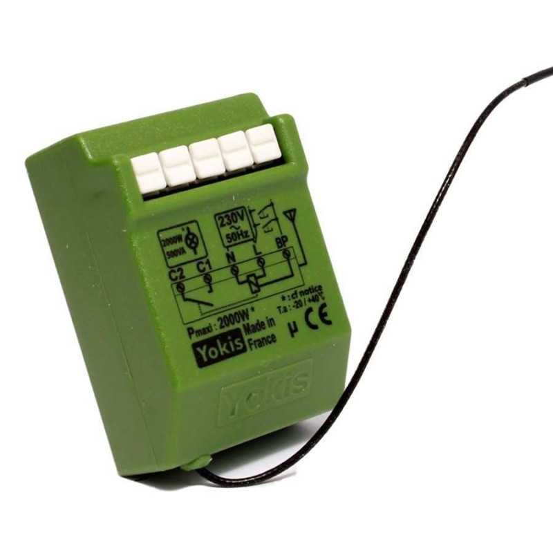 Télérupteur temporisé radio Yokis MTR2000ERP rail micromodule silencieux 230V