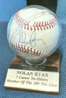 Nolan Ryan 7 Career No-Hitter Signed Baseball