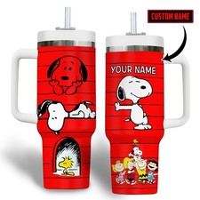 New Snoopy Cartoon Custom 40 oz Tumbler With ...
