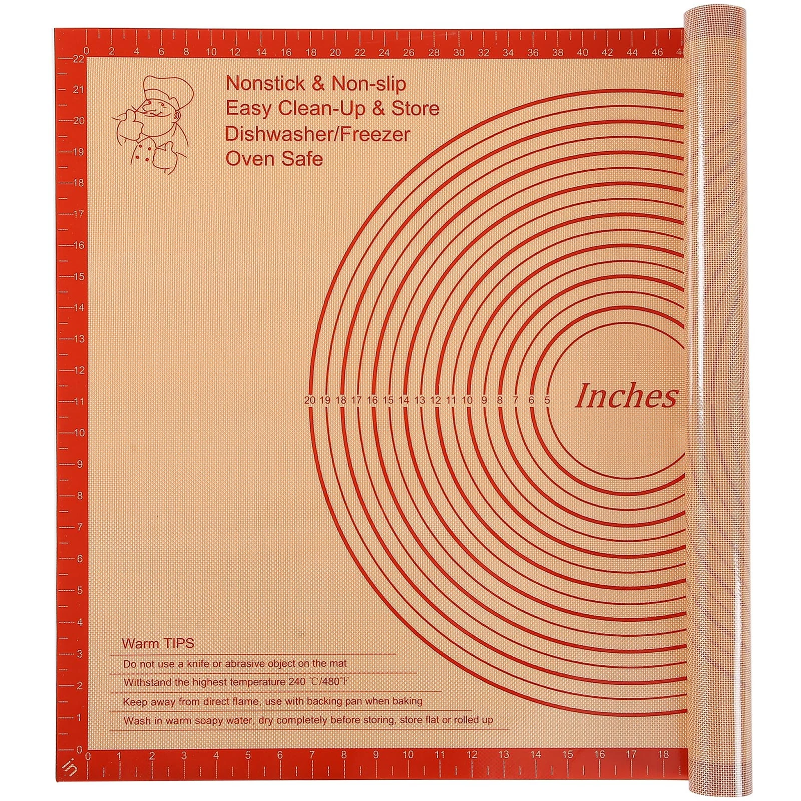 Silicone Pastry Mat 36x24 Inch Extra Large Baking Mat, Nonstick Kitchen Count...
Opens in a new wind