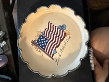 Home And Garden Party AMERICANA Round Fluted Baking Dish BEAUTIFUL!!!!!!!!!!!!!!