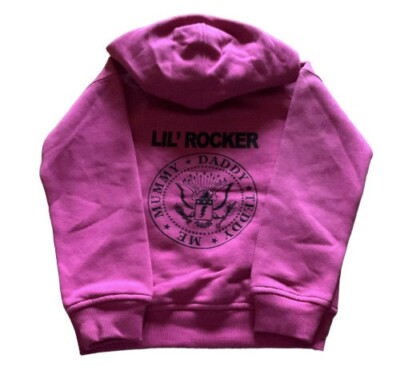 LIL ROCKER Ramones rosa Hoodie 1-2 Jahre dunkle Kleidung NEU Lagerauflösung