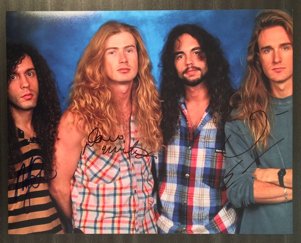 GFA Dave Mustaine, Ellefson & Marty * MEGADETH * Signed 11x14