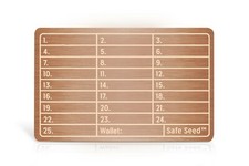 Safe Seed Copper Metal Wallet Stamp Plate For Crypto Seed Phrase Cold Storage