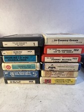 Lot- 12 Vintage Country 8 Track Tapes Oak Ridge Boys 4 , Pride, Loretta Lynn