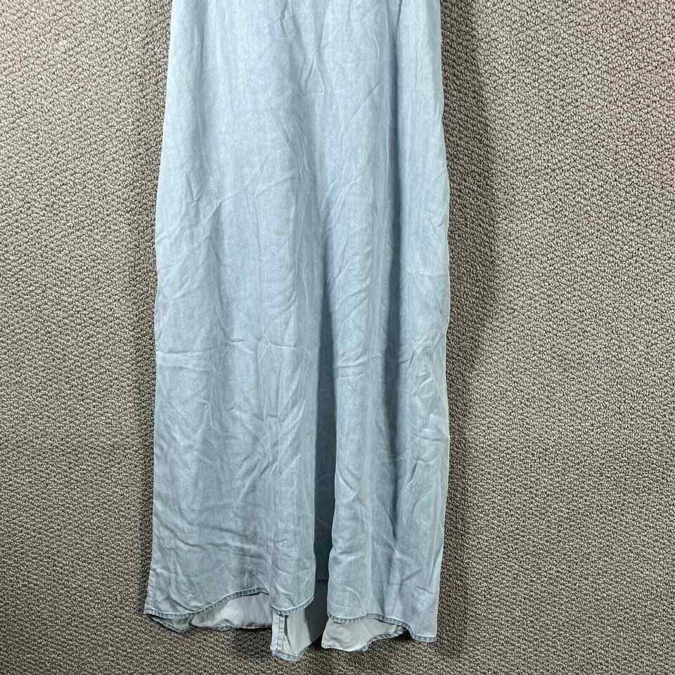 Gap Tank Dress Womens Size Small Blue Sleeveless HiLow VNeck Pockets