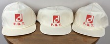 Vintage Trucker Hat DIXICO FQT Beige Strapback Company Advertising Lot Of 3