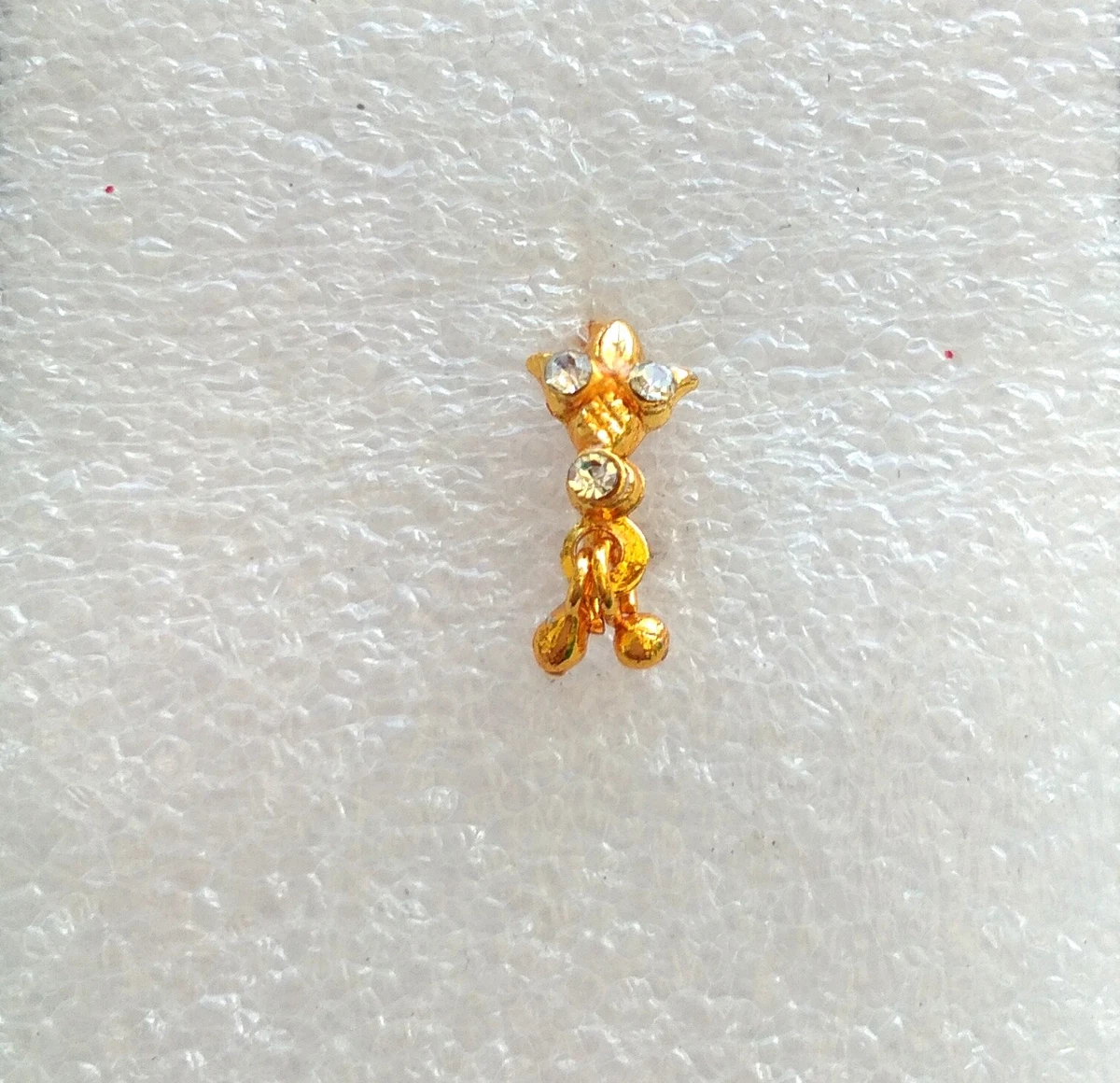 Indian Traditional Nath 18K Gold Plated Wedding Nose Ring Women Nose Pin Jewelry