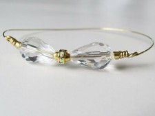 Bracelet Bridesmaid Clear Crystal Bridal Wedding Party Gift Stackable Dainty Ice