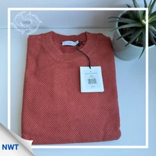 Onia - Men's Waffle-Knit Cotton Sweater - Spiced Ginger