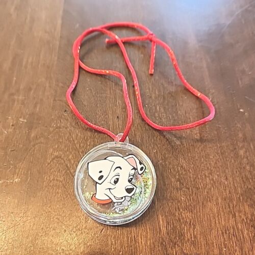 Disney 101 Dalmatians Childs Toy Necklace glitter floating shake Vintage Puppy - Picture 1 of 5