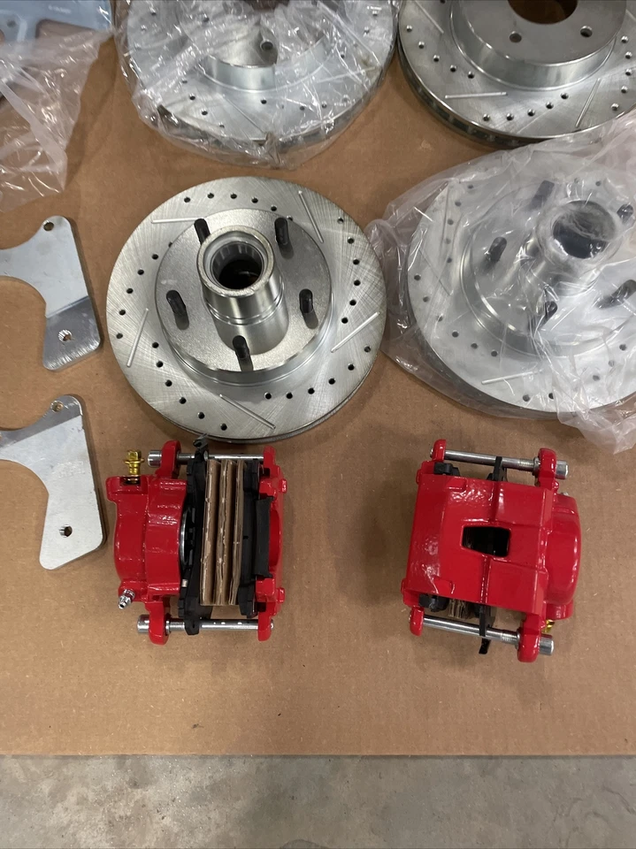 Right Stuff A82RD78Z DISC BRAKE CONVERSION F&R DRILLED SLOTTED GM GMC PONT OLDS - Image 2 of 4