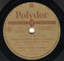 Johannes Brahms: Haydn Variationen op. 56 a Ferdinand Leitner Polydor 78 rpm