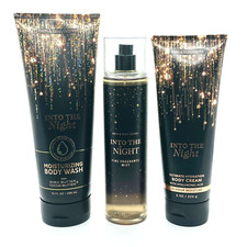 Bath  Body Works Into the Night Moisturizing Body Wash Fragrance Mist Cream Set