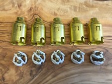 B.C. BAYONET LAMP HOLDERS (B22d) PRESSED ALUMINIUM M10 THREADED BASE 5 Pack