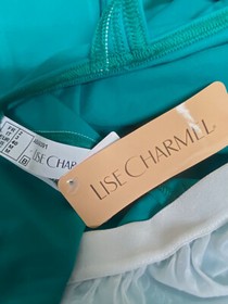 $240 Lise Charmel Women's Green Seduction Halter One Piece Swimsuit Size Medium