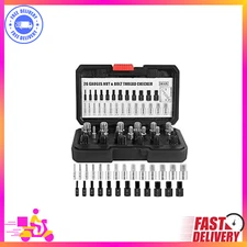 "Nut and Bolt Thread Checker - 26-Piece Standard & Metric Gauges, 14 SAE & 12 M