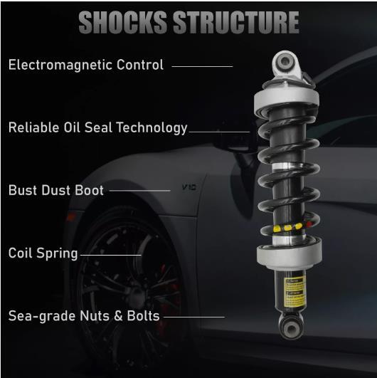 4pcs For Audi R8 V8 V10 Front Rear Left + Right Shock Strut Magnetic Ride 07-15