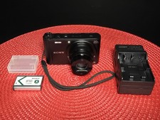 Stunning Sony Cyber-Shot WX350 18.2MP Digital Camera in Black - Works