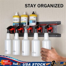 5-Hole Spray Bottle Storage Rack Wall-mount Holder Wall Rail Detailing Organizer