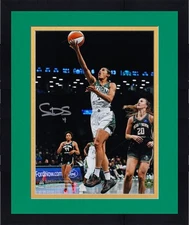 Framed Skylar Diggins-Smith Seattle Storm Signed 8x10 Layup vs. Liberty Photo