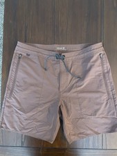 Roark Mens 7  Layover Trail 2.0 Hybrid Hiking Board Short Sz 36 Dull Rust Color