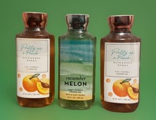  3 Bath  BW  PRETTY AS A PEACH  CUCUMBER MELON Fragrance Shower Gel 10 Oz   