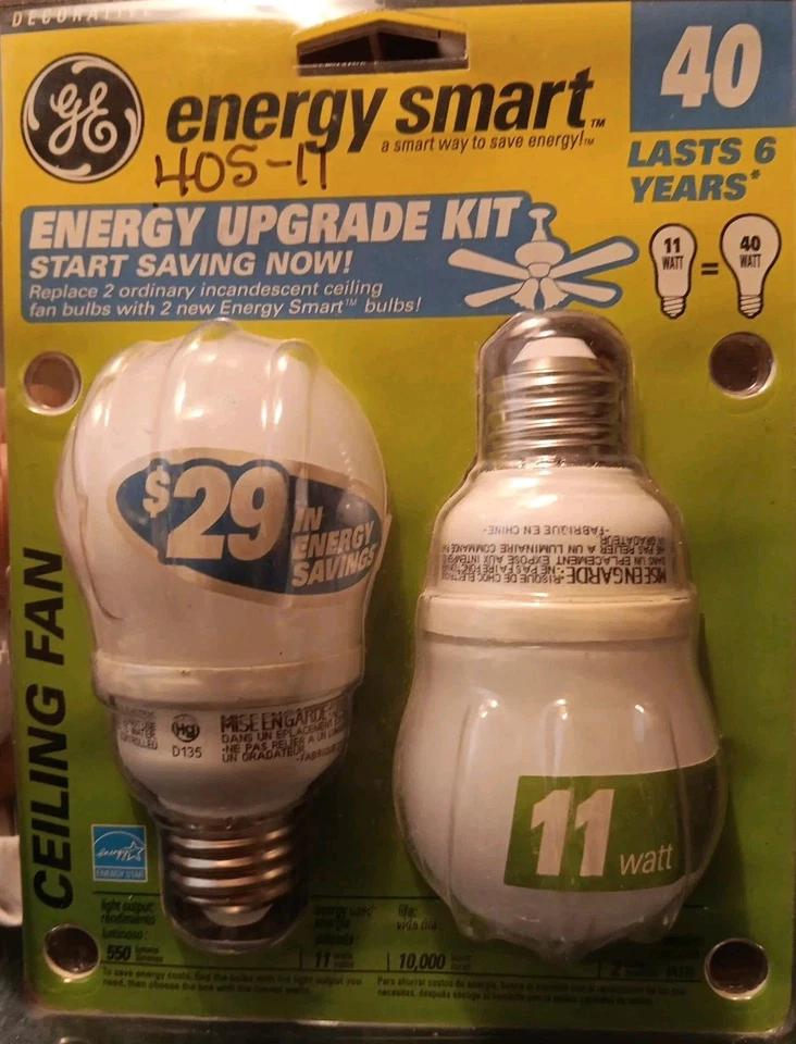 4 GE Energy Smart 40W Ceiling Fan A17 Bulbs New And Tested - Image 2 of 3
