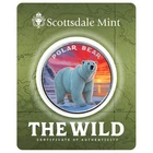 POLAR BEAR Colorized Silver Round - Scottsdale 1 oz .999 Fine Silver BU THE WILD
