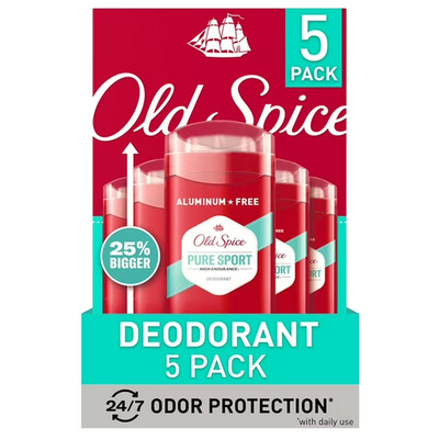 Old Spice High Endurance Pure Sport Deodorant - 5 ct x 3oz   48-Hour Protection