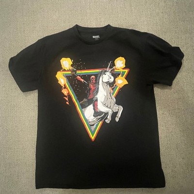 Marvel Deadpool Maximum Effort Unicorn Graphic T-Shirt Black