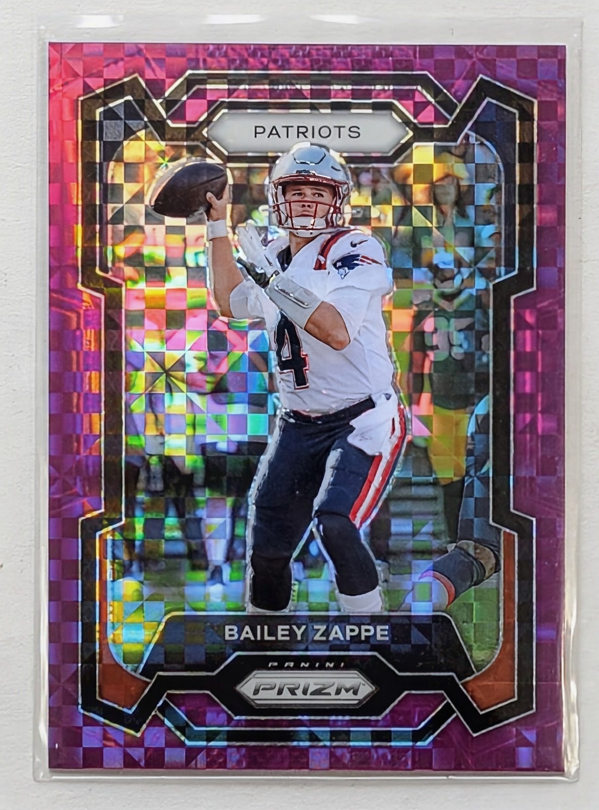 2023 Panini Prizm Bailey Zappe Purple Power Prizm /49 #200 New England Patriots