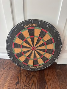 Vintage Accudart Saxon Bristle Dartboard - Made in England - Model 83501