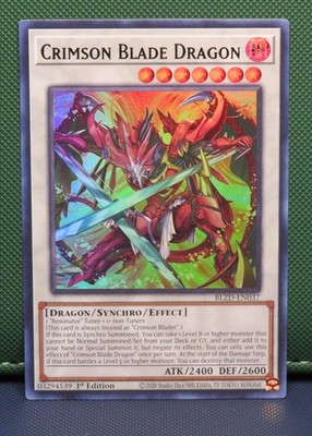 Crimson Blade Dragon BLZD-EN037 Ultra Rare Blazing Dominion Yu-Gi-Oh NM