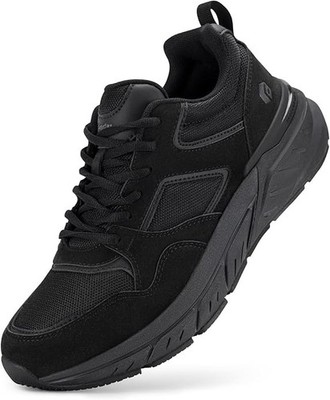 FitVille Herren Extra Weite Passform Turnschuhe Fußgewölbestütze Wanderschuhe Atmungsaktiv UK8,5