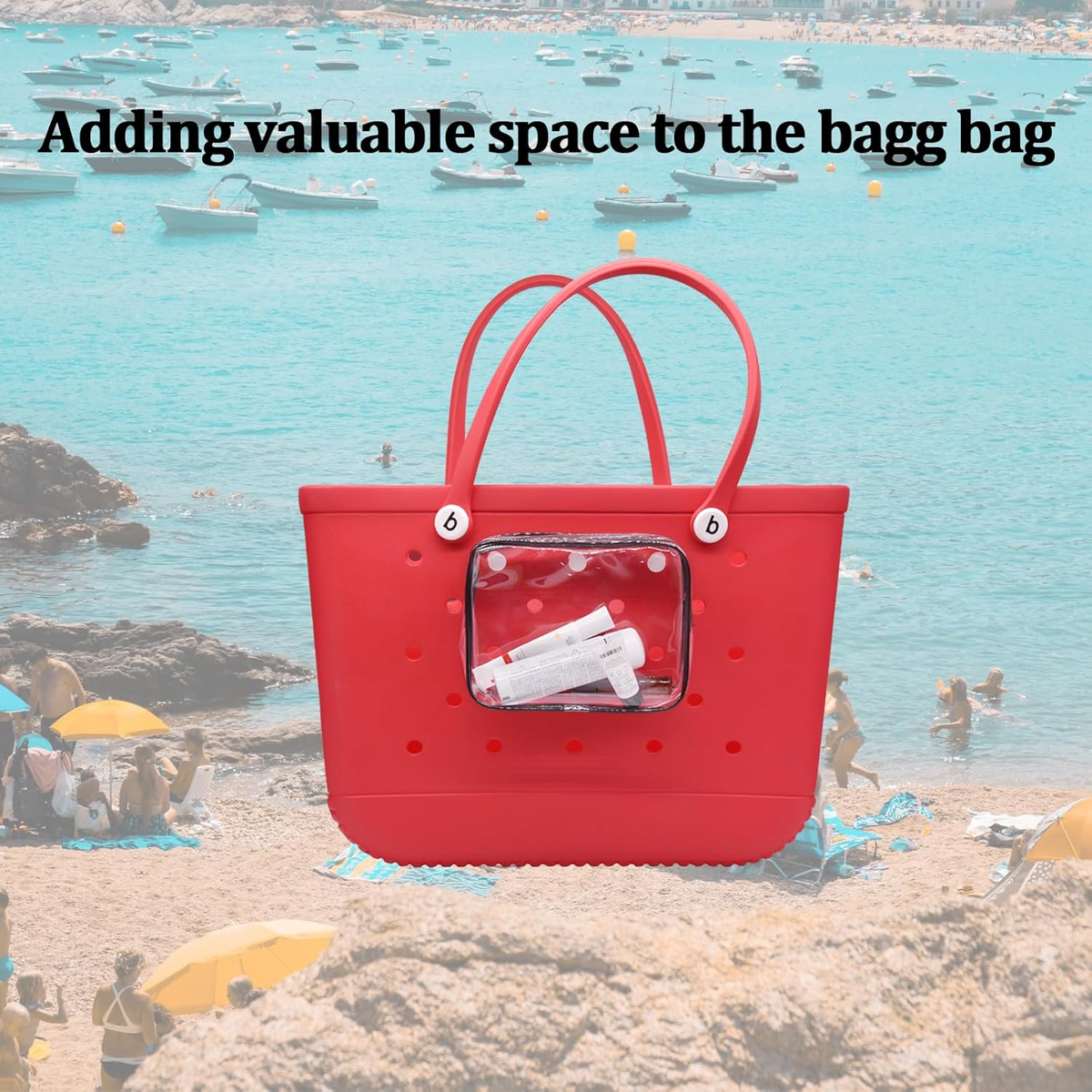 Organizer Trasparente Per Sacca Da Spiaggia Compatibile Con Bogg Bag X