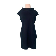 Express black cap sleeves cowl neck mini sheath dress size small