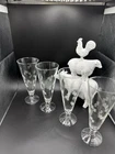 SET of 4 Vintage Anchor Hocking 1960's Cubist Beer Glasses Pilsner Glasses